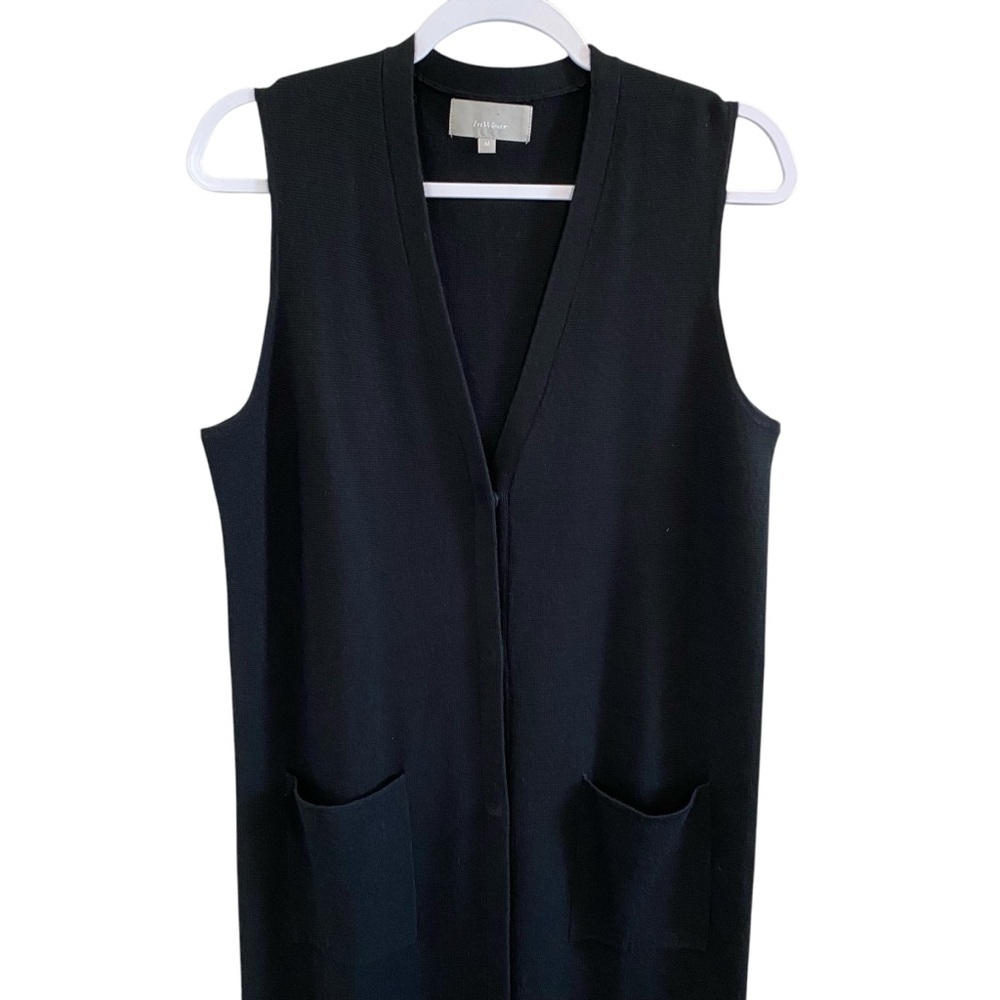 InWear - Black Wool Blend Sleeveless Noah Cardigan - M - China - Picture 3 of 12